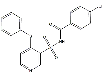 N-(4-chlorobenzoyl)-4-[(3-methylphenyl)sulfanyl]-3-pyridinesulfonamide Struktur