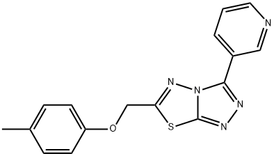 6-[(4-methylphenoxy)methyl]-3-(3-pyridinyl)[1,2,4]triazolo[3,4-b][1,3,4]thiadiazole Struktur