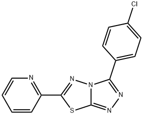 3-(4-chlorophenyl)-6-(2-pyridinyl)[1,2,4]triazolo[3,4-b][1,3,4]thiadiazole Struktur