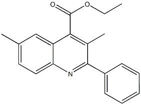 ethyl 3,6-dimethyl-2-phenyl-4-quinolinecarboxylate Struktur