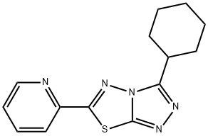 3-cyclohexyl-6-(2-pyridinyl)[1,2,4]triazolo[3,4-b][1,3,4]thiadiazole Struktur