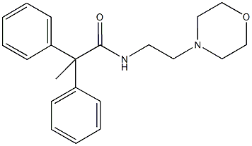 N-[2-(4-morpholinyl)ethyl]-2,2-diphenylpropanamide Struktur