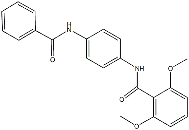 N-[4-(benzoylamino)phenyl]-2,6-dimethoxybenzamide Struktur