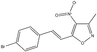 5-[2-(4-bromophenyl)vinyl]-4-nitro-3-methylisoxazole Struktur