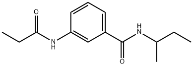 N-(sec-butyl)-3-(propionylamino)benzamide Struktur