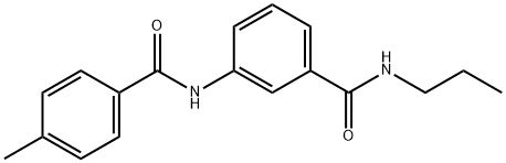 3-[(4-methylbenzoyl)amino]-N-propylbenzamide Struktur