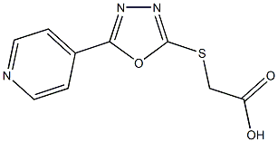 {[5-(4-pyridinyl)-1,3,4-oxadiazol-2-yl]sulfanyl}acetic acid Struktur