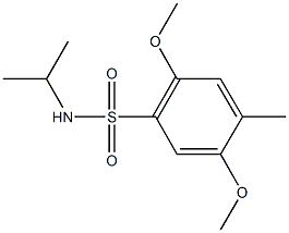 N-isopropyl-2,5-dimethoxy-4-methylbenzenesulfonamide Struktur