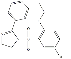 4-chloro-5-methyl-2-[(2-phenyl-4,5-dihydro-1H-imidazol-1-yl)sulfonyl]phenyl ethyl ether Struktur