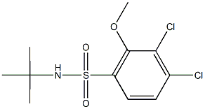 N-(tert-butyl)-3,4-dichloro-2-methoxybenzenesulfonamide Struktur