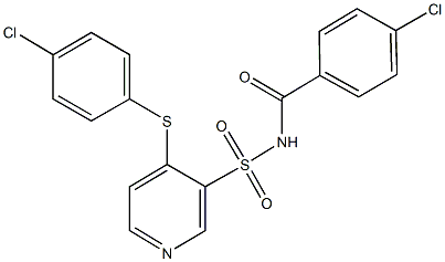 N-(4-chlorobenzoyl)-4-[(4-chlorophenyl)sulfanyl]-3-pyridinesulfonamide Struktur