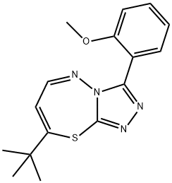 2-(8-tert-butyl[1,2,4]triazolo[3,4-b][1,3,4]thiadiazepin-3-yl)phenyl methyl ether Struktur