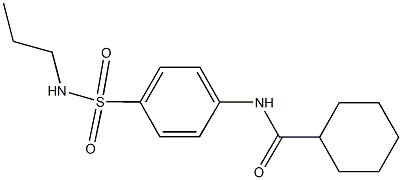 N-{4-[(propylamino)sulfonyl]phenyl}cyclohexanecarboxamide Struktur