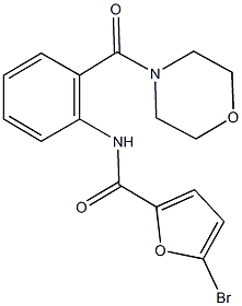 5-bromo-N-[2-(4-morpholinylcarbonyl)phenyl]-2-furamide Struktur