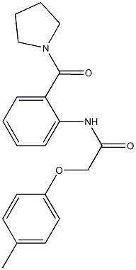 2-(4-methylphenoxy)-N-[2-(1-pyrrolidinylcarbonyl)phenyl]acetamide Struktur