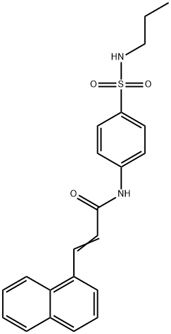 3-(1-naphthyl)-N-{4-[(propylamino)sulfonyl]phenyl}acrylamide Struktur