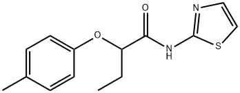 2-(4-methylphenoxy)-N-(1,3-thiazol-2-yl)butanamide Struktur