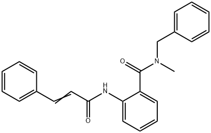 N-benzyl-2-(cinnamoylamino)-N-methylbenzamide Struktur