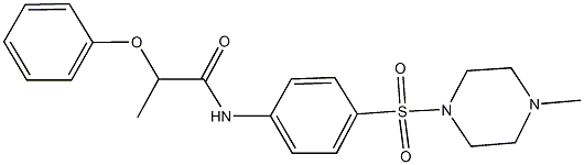 N-{4-[(4-methyl-1-piperazinyl)sulfonyl]phenyl}-2-phenoxypropanamide Struktur