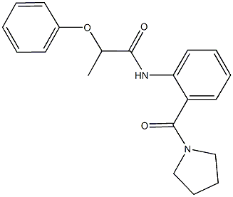 2-phenoxy-N-[2-(1-pyrrolidinylcarbonyl)phenyl]propanamide Struktur