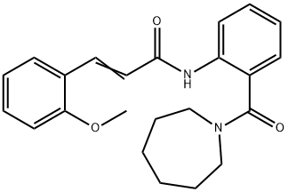 N-[2-(1-azepanylcarbonyl)phenyl]-3-(2-methoxyphenyl)acrylamide Struktur