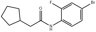 N-(4-bromo-2-fluorophenyl)-2-cyclopentylacetamide Struktur