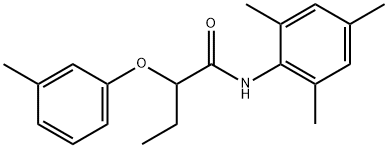 N-mesityl-2-(3-methylphenoxy)butanamide Struktur