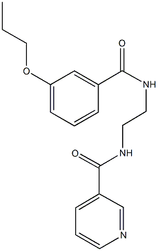 N-{2-[(3-propoxybenzoyl)amino]ethyl}nicotinamide Struktur