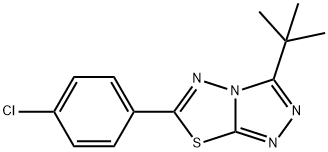 3-tert-butyl-6-(4-chlorophenyl)[1,2,4]triazolo[3,4-b][1,3,4]thiadiazole Struktur