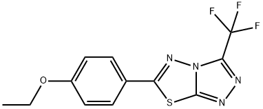 ethyl 4-[3-(trifluoromethyl)[1,2,4]triazolo[3,4-b][1,3,4]thiadiazol-6-yl]phenyl ether Struktur