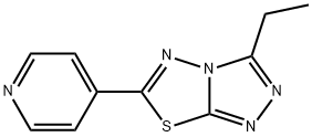 3-ethyl-6-(4-pyridinyl)[1,2,4]triazolo[3,4-b][1,3,4]thiadiazole Struktur