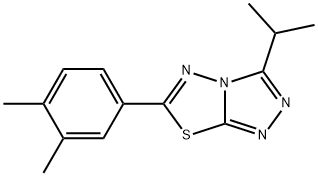 6-(3,4-dimethylphenyl)-3-isopropyl[1,2,4]triazolo[3,4-b][1,3,4]thiadiazole Struktur