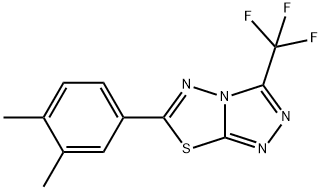 6-(3,4-dimethylphenyl)-3-(trifluoromethyl)[1,2,4]triazolo[3,4-b][1,3,4]thiadiazole Struktur