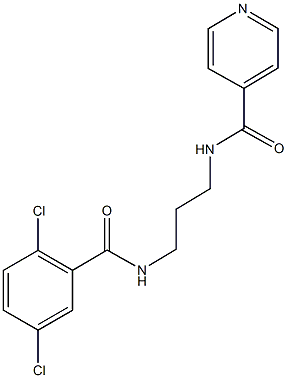 N-{3-[(2,5-dichlorobenzoyl)amino]propyl}isonicotinamide Struktur