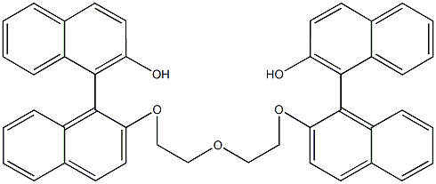 1-hydroxynaphthyl-2-{2-[2-(1-{2-hydroxynaphthyl}-2-naphthyloxy)ethoxy]ethoxy}naphthalene Struktur