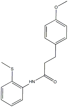 3-(4-methoxyphenyl)-N-[2-(methylsulfanyl)phenyl]propanamide Struktur