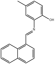 4-methyl-2-[(1-naphthylmethylene)amino]phenol Struktur