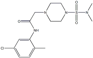 N-(5-chloro-2-methylphenyl)-2-{4-[(dimethylamino)sulfonyl]-1-piperazinyl}acetamide Struktur