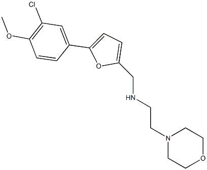 N-{[5-(3-chloro-4-methoxyphenyl)-2-furyl]methyl}-N-[2-(4-morpholinyl)ethyl]amine Struktur