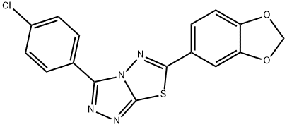 6-(1,3-benzodioxol-5-yl)-3-(4-chlorophenyl)[1,2,4]triazolo[3,4-b][1,3,4]thiadiazole Structure