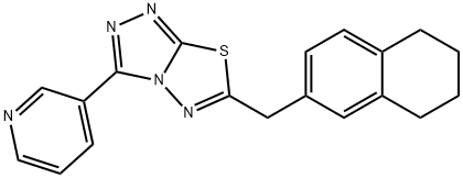 3-(3-pyridinyl)-6-(5,6,7,8-tetrahydro-2-naphthalenylmethyl)[1,2,4]triazolo[3,4-b][1,3,4]thiadiazole Struktur