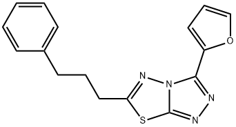 3-(2-furyl)-6-(3-phenylpropyl)[1,2,4]triazolo[3,4-b][1,3,4]thiadiazole Struktur