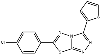 6-(4-chlorophenyl)-3-(2-thienyl)[1,2,4]triazolo[3,4-b][1,3,4]thiadiazole Struktur