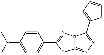 N,N-dimethyl-N-{4-[3-(2-thienyl)[1,2,4]triazolo[3,4-b][1,3,4]thiadiazol-6-yl]phenyl}amine Struktur