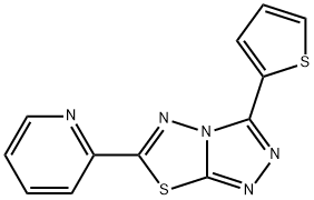 6-(2-pyridinyl)-3-(2-thienyl)[1,2,4]triazolo[3,4-b][1,3,4]thiadiazole Struktur