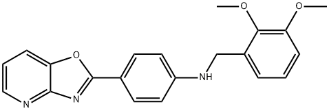 N-(2,3-dimethoxybenzyl)-N-(4-[1,3]oxazolo[4,5-b]pyridin-2-ylphenyl)amine Struktur