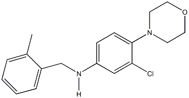 N-[3-chloro-4-(4-morpholinyl)phenyl]-N-(2-methylbenzyl)amine Struktur