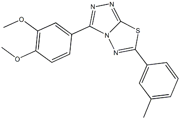 3-(3,4-dimethoxyphenyl)-6-(3-methylphenyl)[1,2,4]triazolo[3,4-b][1,3,4]thiadiazole Struktur