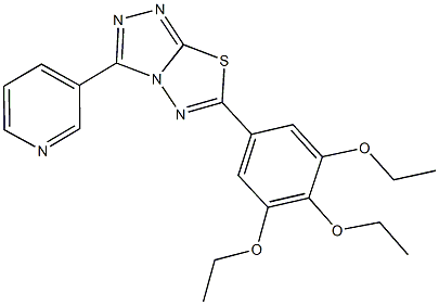 3-(3-pyridinyl)-6-(3,4,5-triethoxyphenyl)[1,2,4]triazolo[3,4-b][1,3,4]thiadiazole Struktur