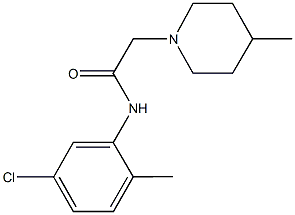 N-(5-chloro-2-methylphenyl)-2-(4-methyl-1-piperidinyl)acetamide Struktur